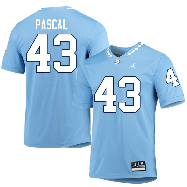 #43 Lantz Pascal North Carolina Tar Heels College Football Jersey Stitched-Carolina Blue #43 Lantz Pascal North Carolina Tar Heels College Football Jersey Stitched-Carolina Blue